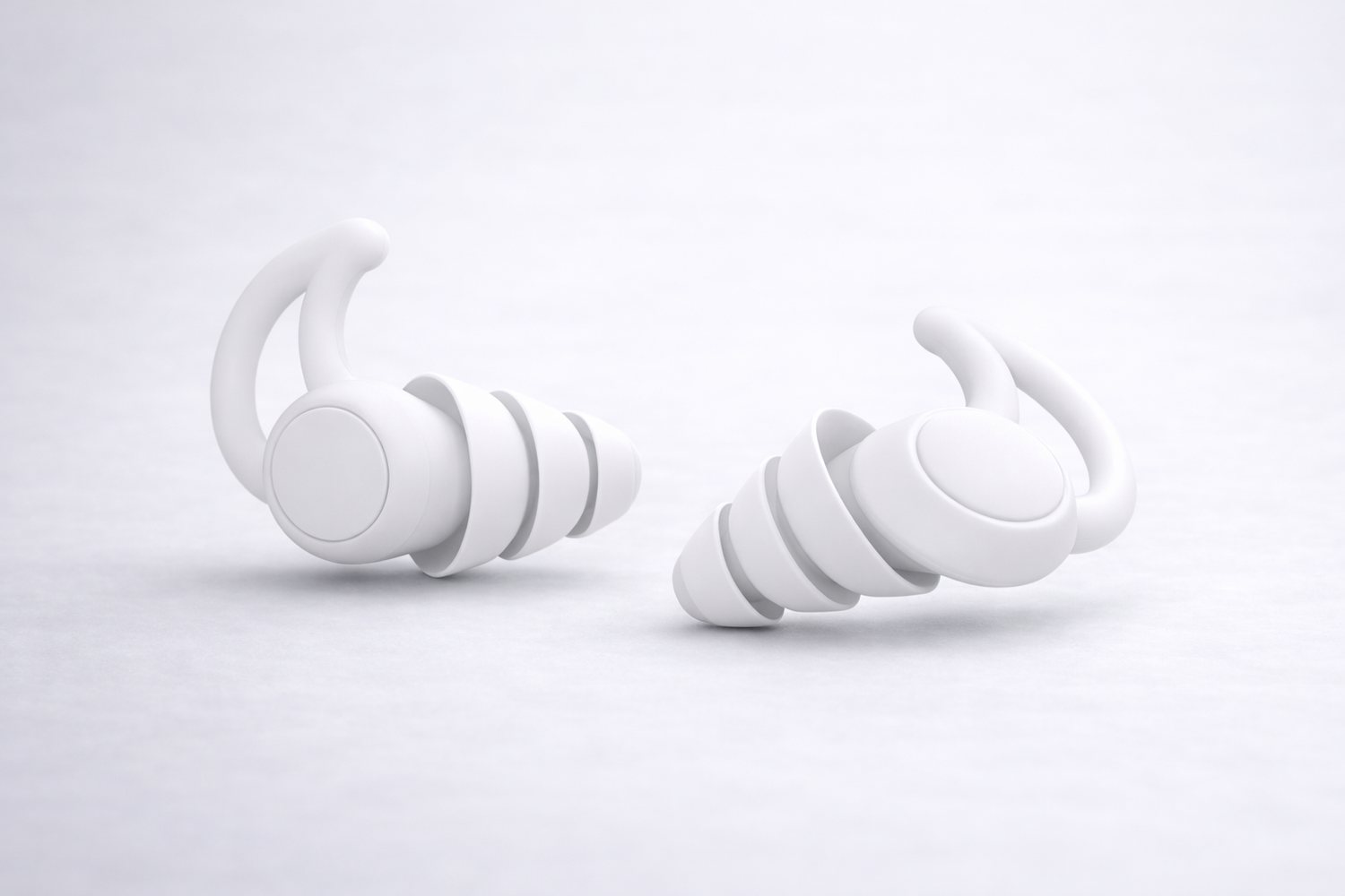 Bouchons d’oreilles anti-bruit Quira Absolute blancs, discrets et confortables
